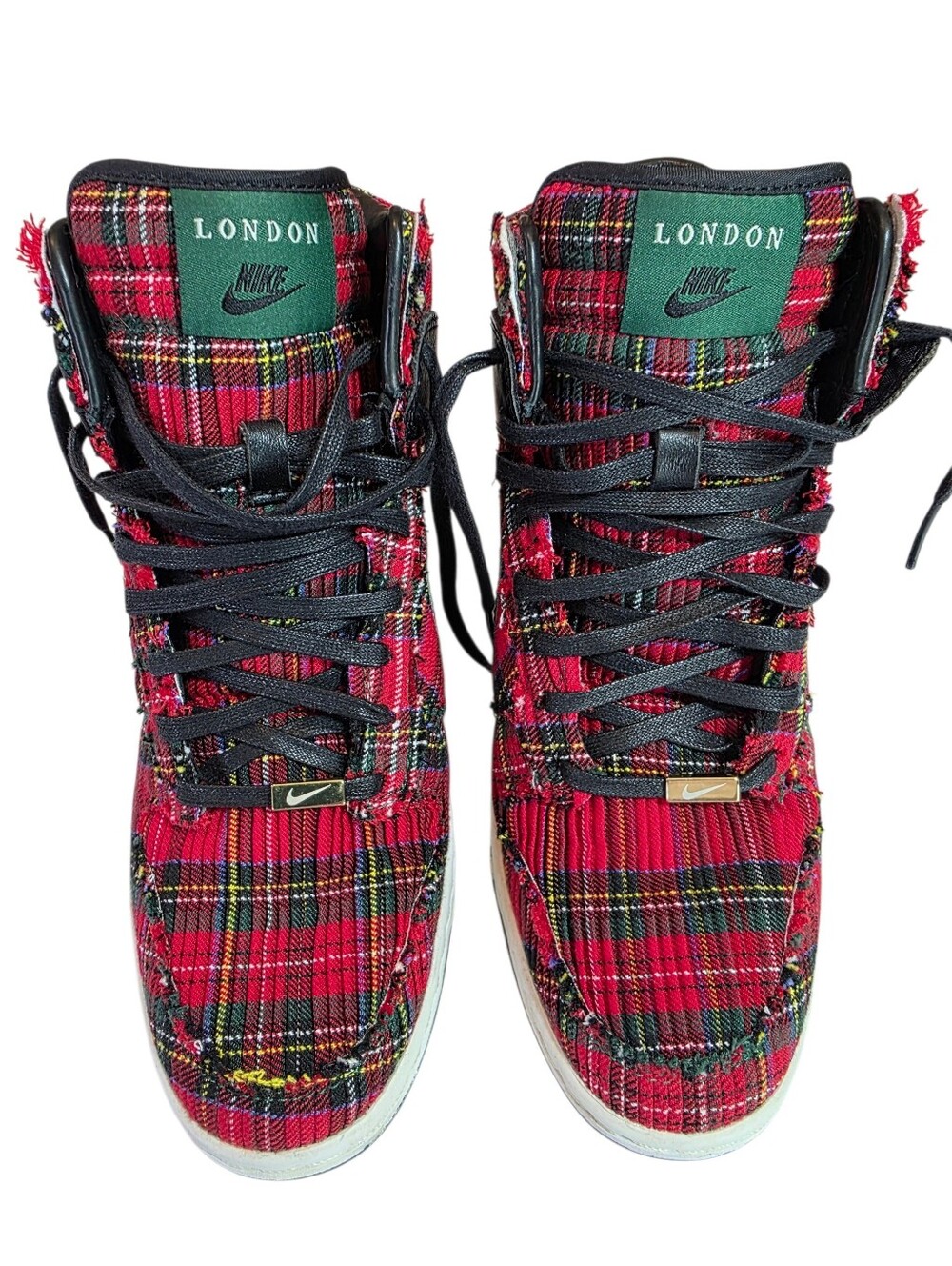 Nike Women’s Red Plaid Wedge Sneakers - "London"